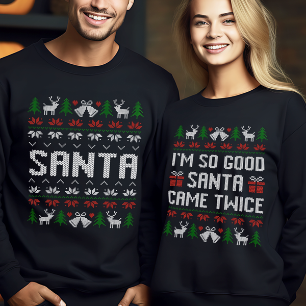 Santa Came Twice Matching Christmas - Sweatshirt