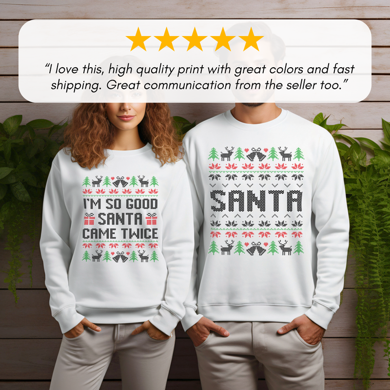 Santa Came Twice Matching Christmas - Sweatshirt